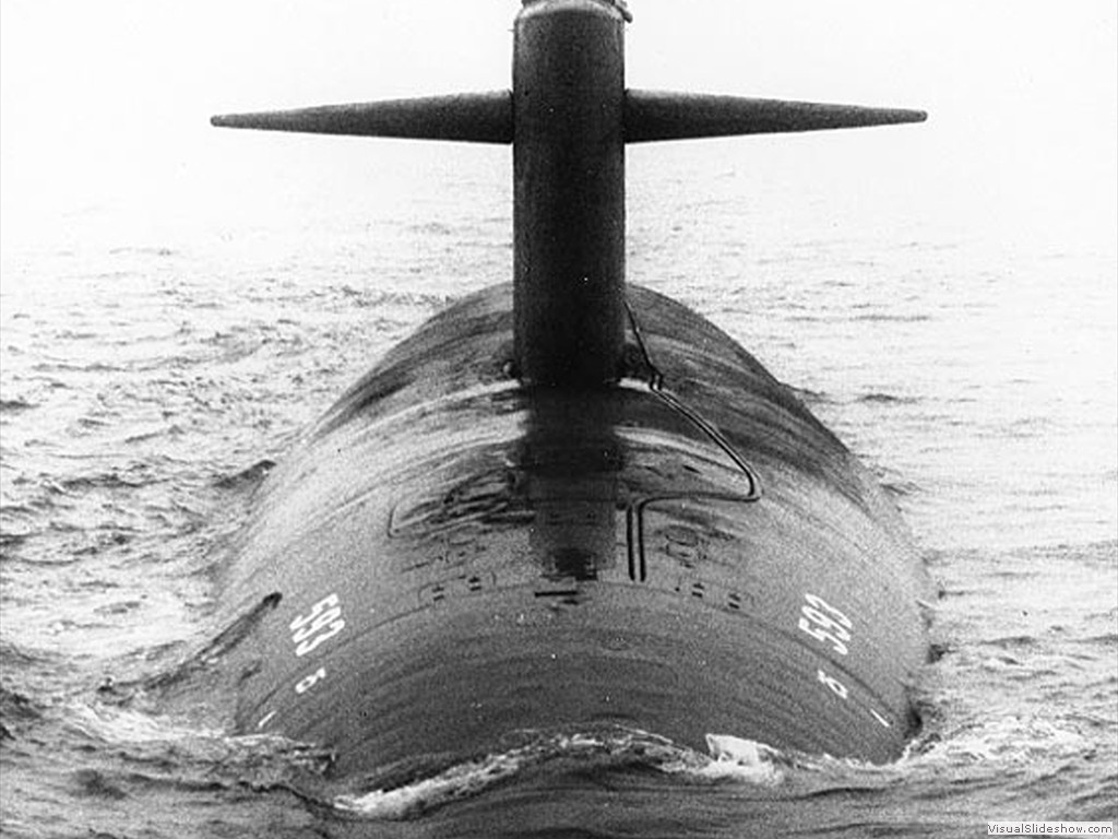USS Thresher (SSN-593) bow view